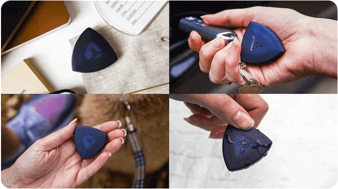 AirBolt GPS attached to luggage for secure travel