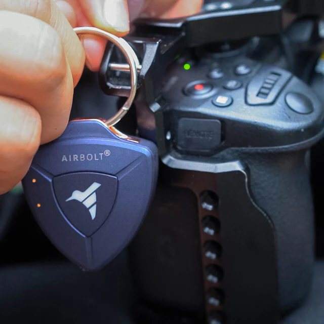 AirBolt GPS in use, keeping luggage safe during travel